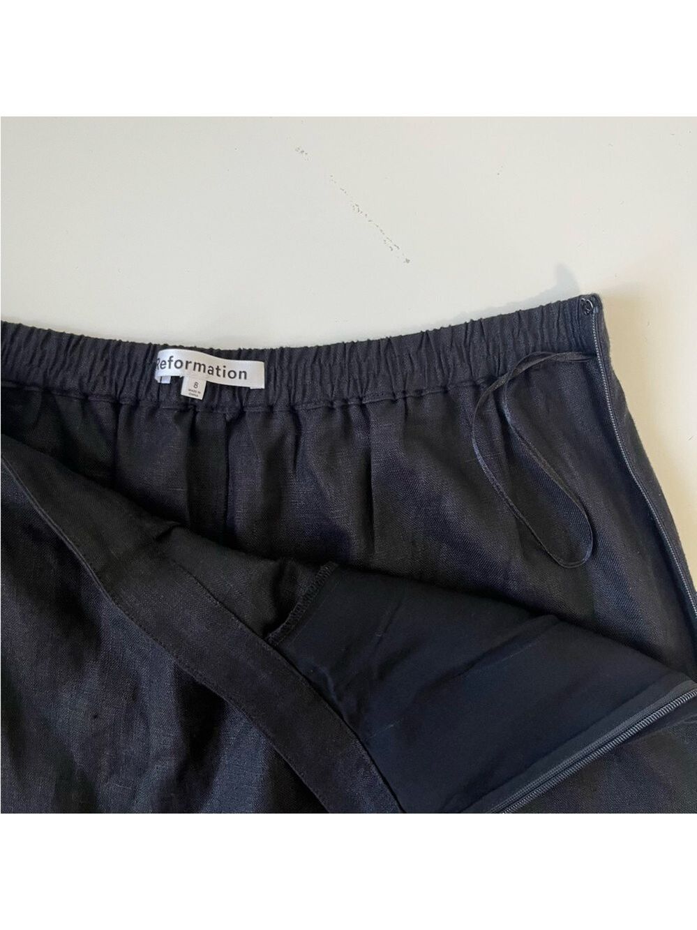 NWT Reformation Violet Linen Two Piece in Black Size 8 - Picture 11 of 15